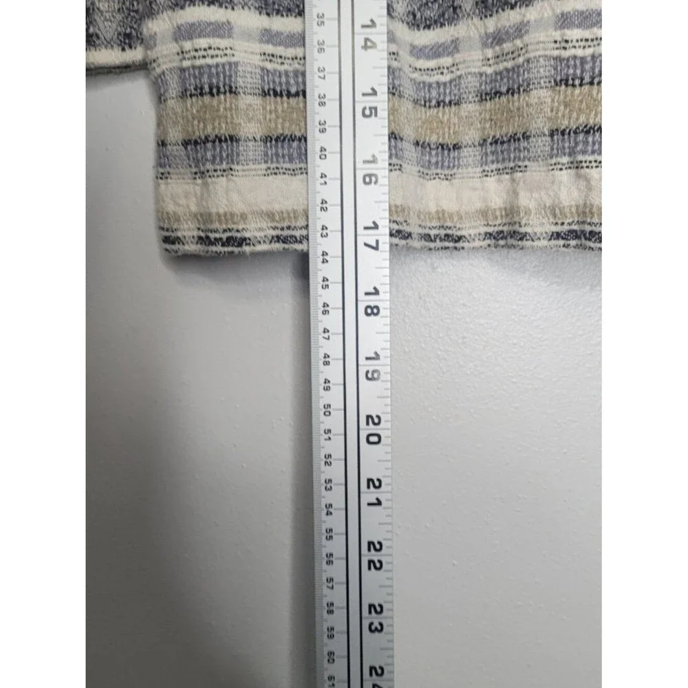 Vintage 80s 90s cream gray knit cropped boxy half sleeve sweater